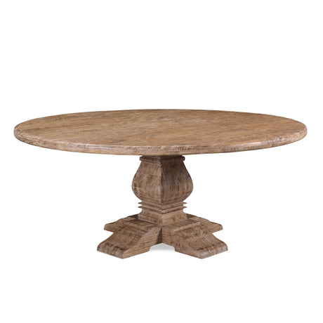 San Rafael 72" Round Dining Table in Antique Oak from Home Trends & Design - Luna Furniture