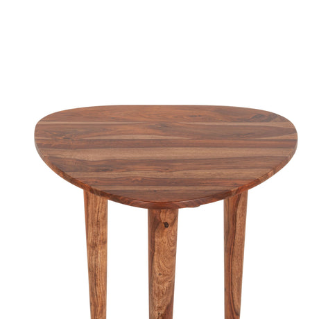 Salem 23" Side Table in Natural Sheesham Wood from Home Trends & Design - Luna Furniture