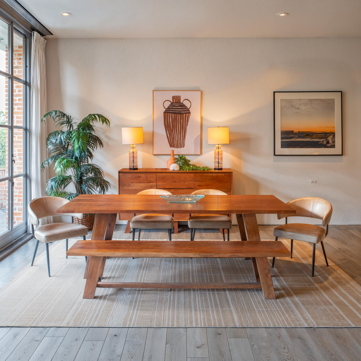 Savannah 94" Dining Table in Cinnamon Brown from Home Trends & Design - Luna Furniture