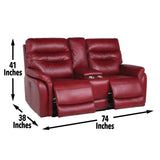 Fortuna Recliner Console Love-Ft850Lw, Set of 2 from Steve Silver - Luna Furniture