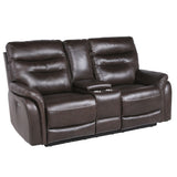 Fortuna Coffee Dual Power Reclining Loveseat