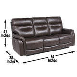 Fortuna Coffee Dual Power Reclining Sofa