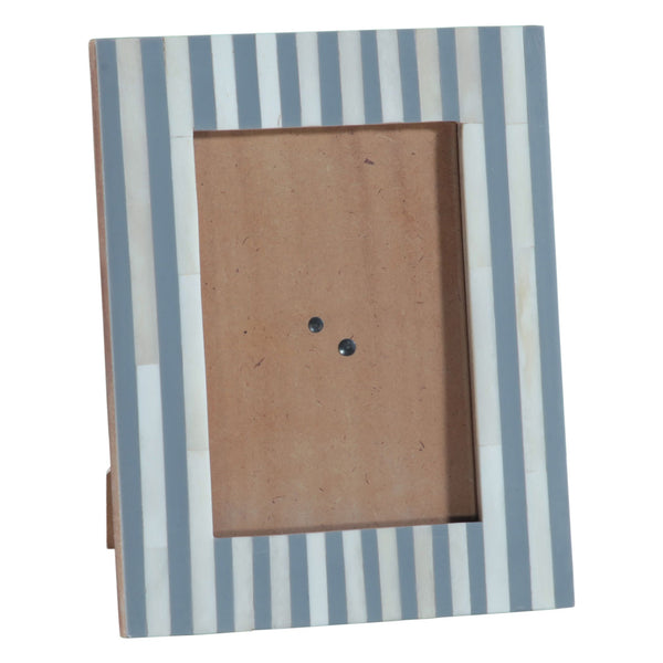 Taara Photo Frame in Blue and White Stripe Pattern