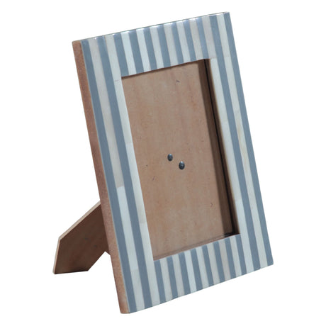 Taara Photo Frame in Blue and White Stripe Pattern from Home Trends & Design - Luna Furniture