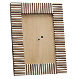 Taara Photo Frame in Brown and White Striped Pattern from Home Trends & Design - Luna Furniture