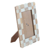 Taara Photo Frame in Brown and White Checkered Pattern from Home Trends & Design - Luna Furniture