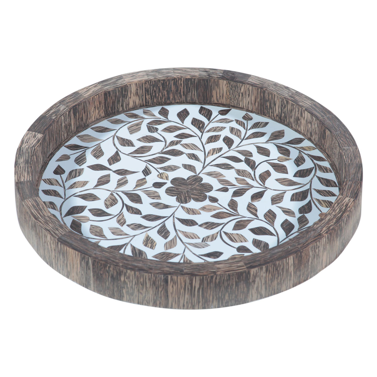Taara Round Tray in Floral Pattern from Home Trends & Design - Luna Furniture