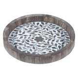 Taara Round Tray in Floral Pattern from Home Trends & Design - Luna Furniture