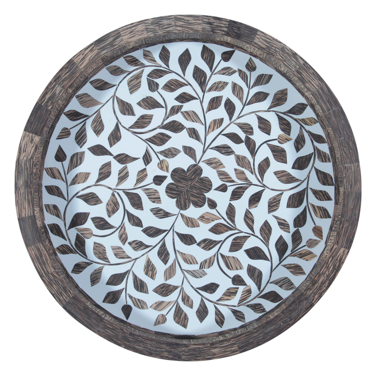 Taara Round Tray in Floral Pattern from Home Trends & Design - Luna Furniture