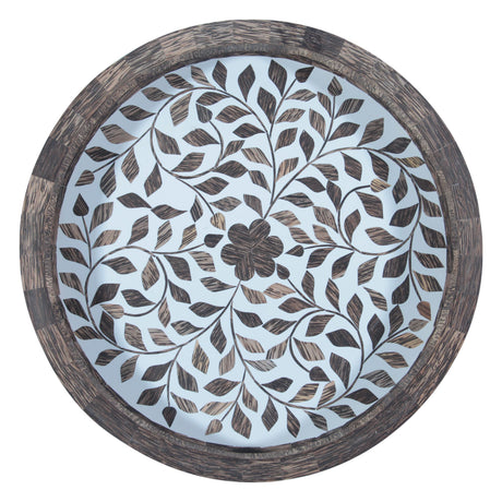 Taara Round Tray in Floral Pattern from Home Trends & Design - Luna Furniture