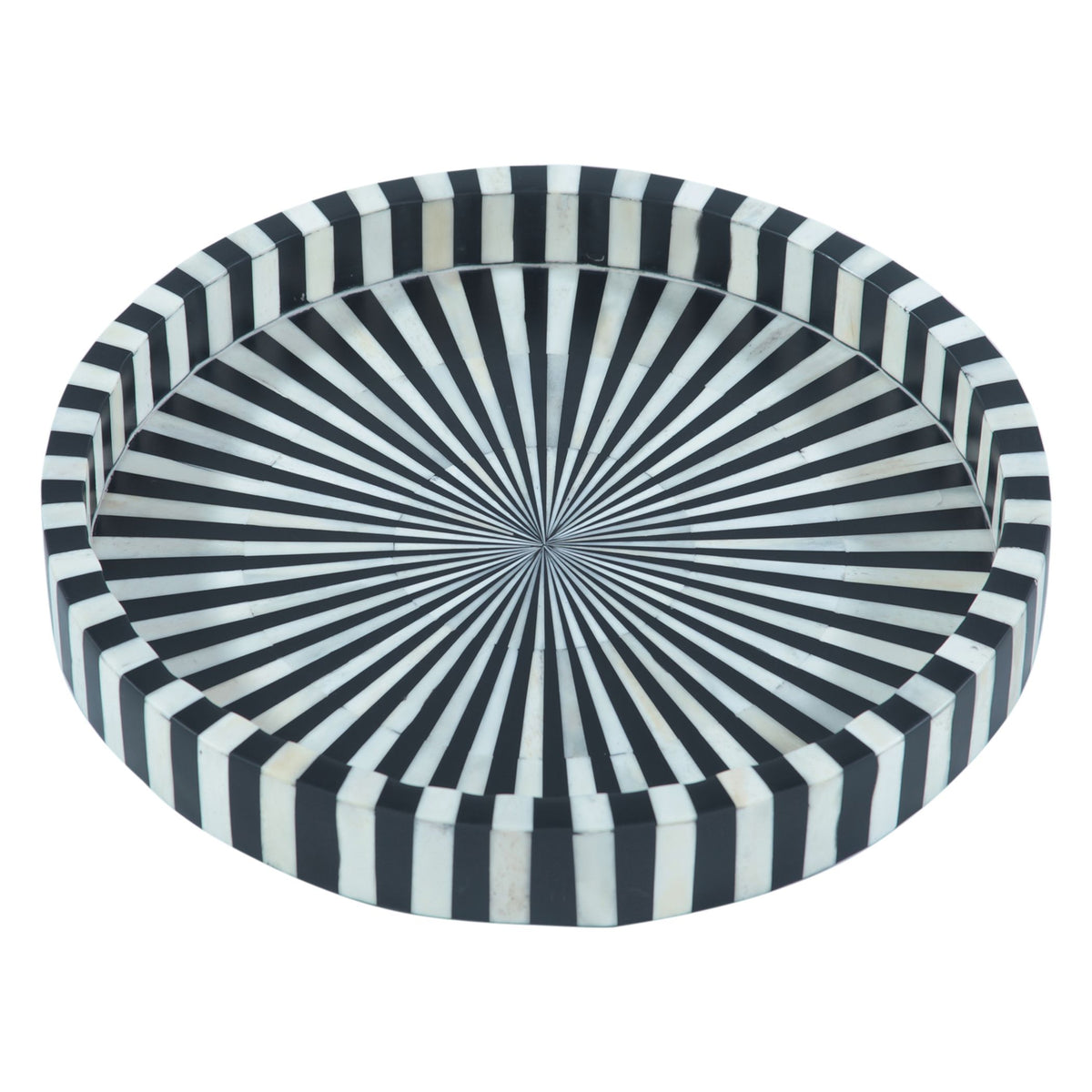 Taara Round Tray in Radial Pattern from Home Trends & Design - Luna Furniture