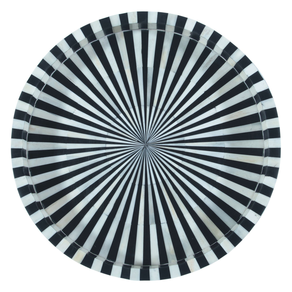 Taara Round Tray in Radial Pattern from Home Trends & Design - Luna Furniture