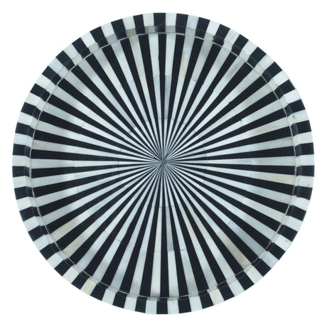 Taara Round Tray in Radial Pattern from Home Trends & Design - Luna Furniture