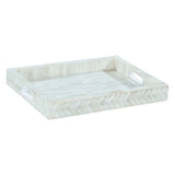 Taara Rectangular Tray in Cream Pattern from Home Trends & Design - Luna Furniture