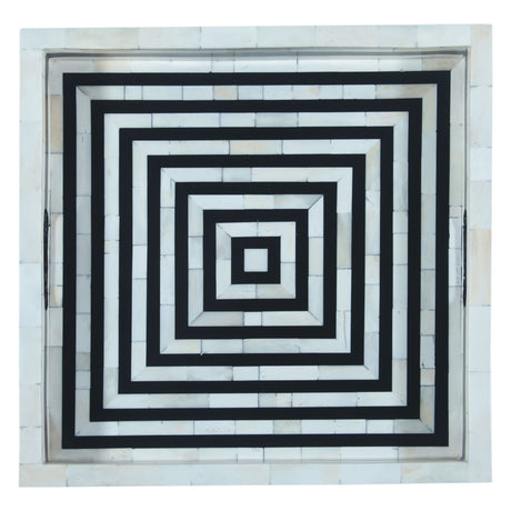 Taara Square Tray in Striped Pattern from Home Trends & Design - Luna Furniture