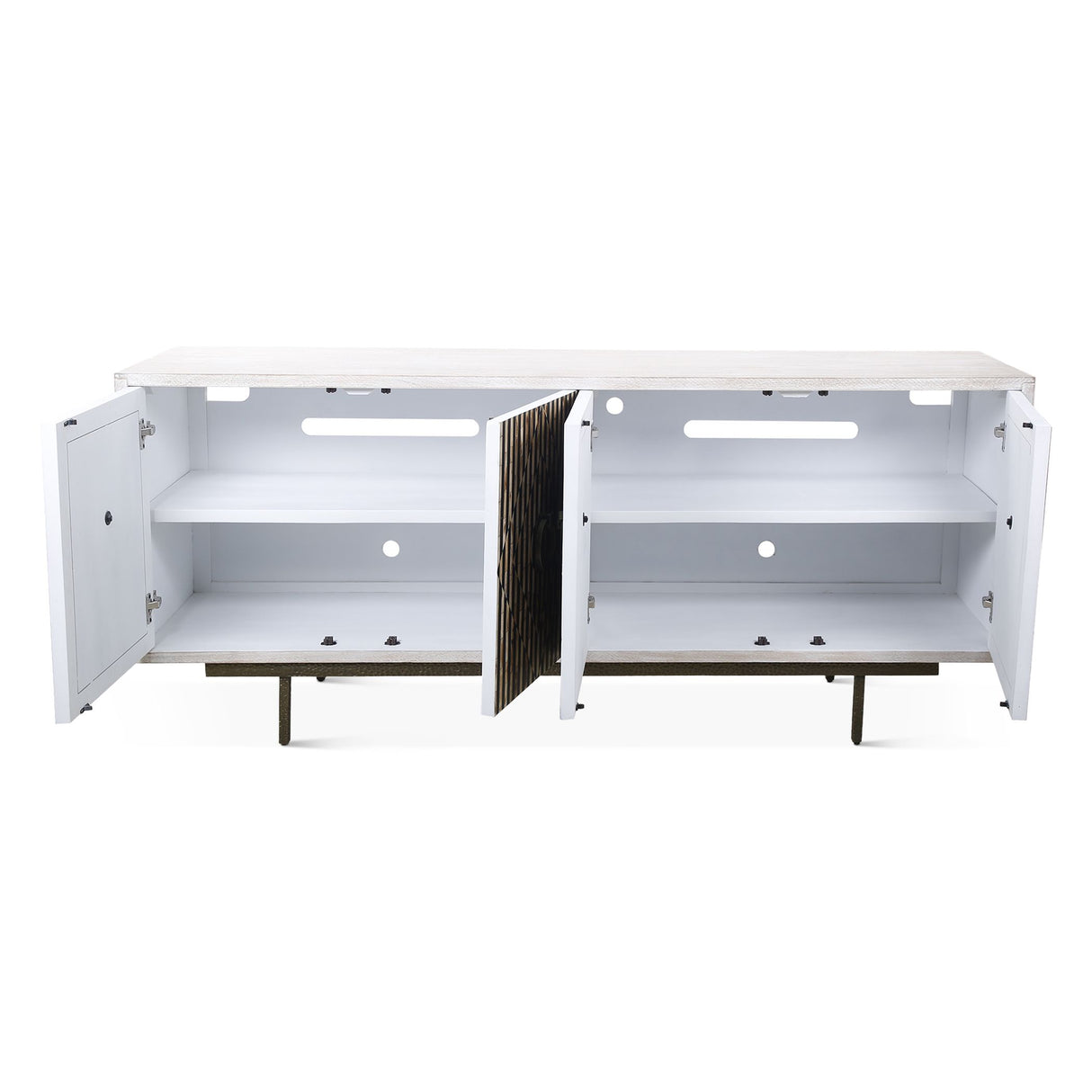 Taara 72" Sideboard with Horn and Wood Inlay on Metal Base from Home Trends & Design - Luna Furniture