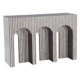 Taara 48" Arched Console Table in Brown and White Bone Inlay from Home Trends & Design - Luna Furniture