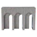 Taara 48" Arched Console Table in Brown and White Bone Inlay from Home Trends & Design - Luna Furniture