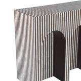 Taara 48" Arched Console Table in Brown and White Bone Inlay from Home Trends & Design - Luna Furniture