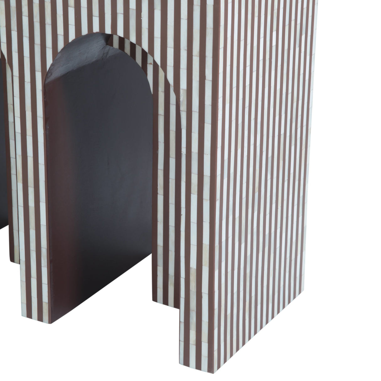 Taara 48" Arched Console Table in Brown and White Bone Inlay from Home Trends & Design - Luna Furniture