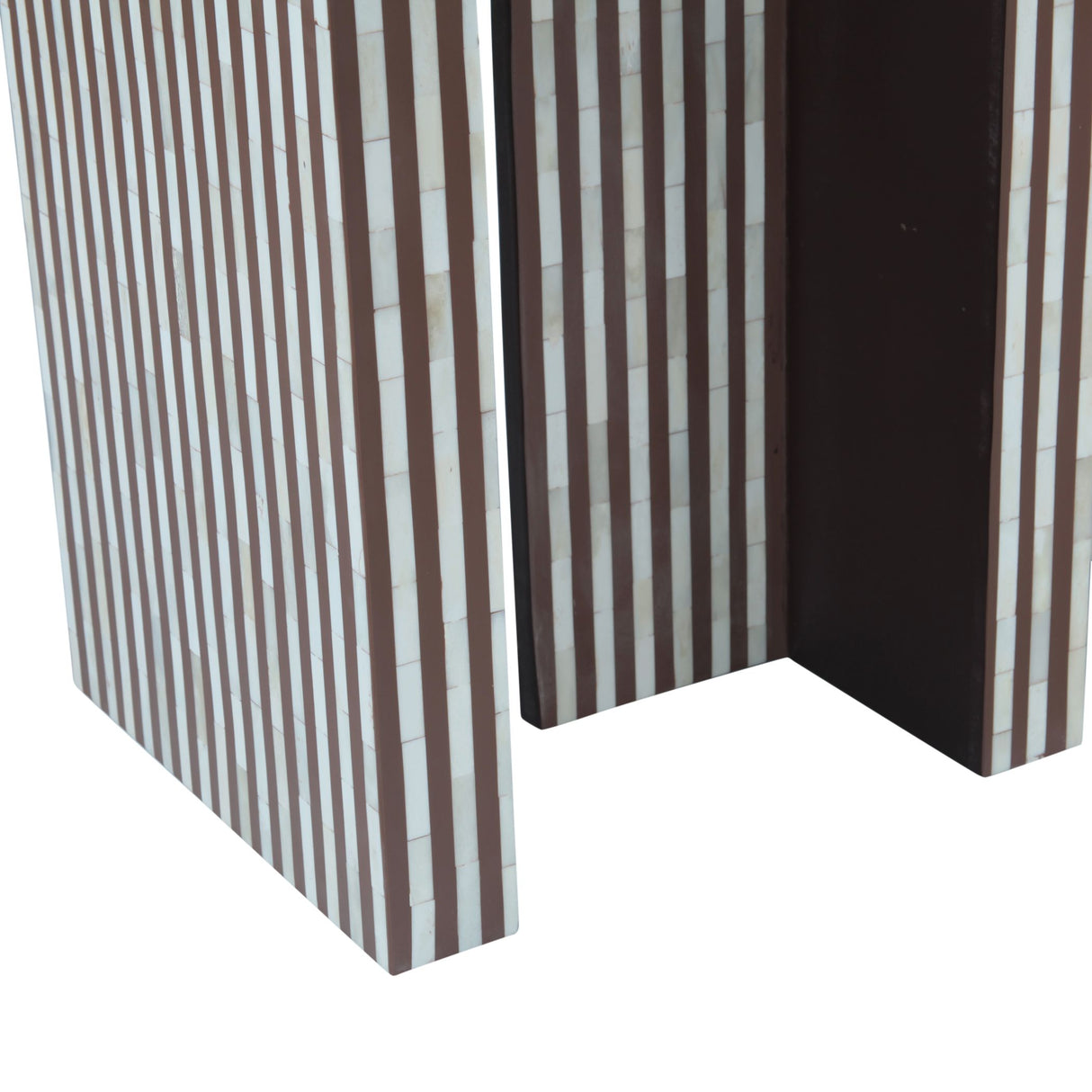 Taara 48" Arched Console Table in Brown and White Bone Inlay from Home Trends & Design - Luna Furniture
