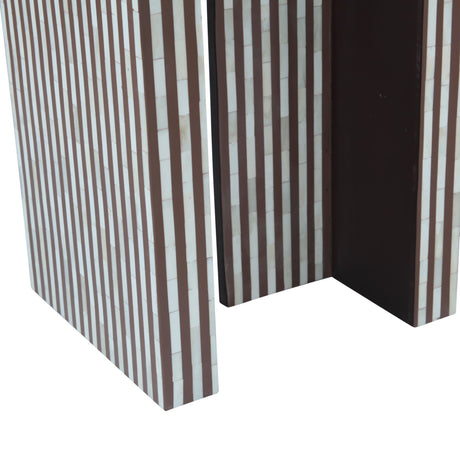 Taara 48" Arched Console Table in Brown and White Bone Inlay from Home Trends & Design - Luna Furniture