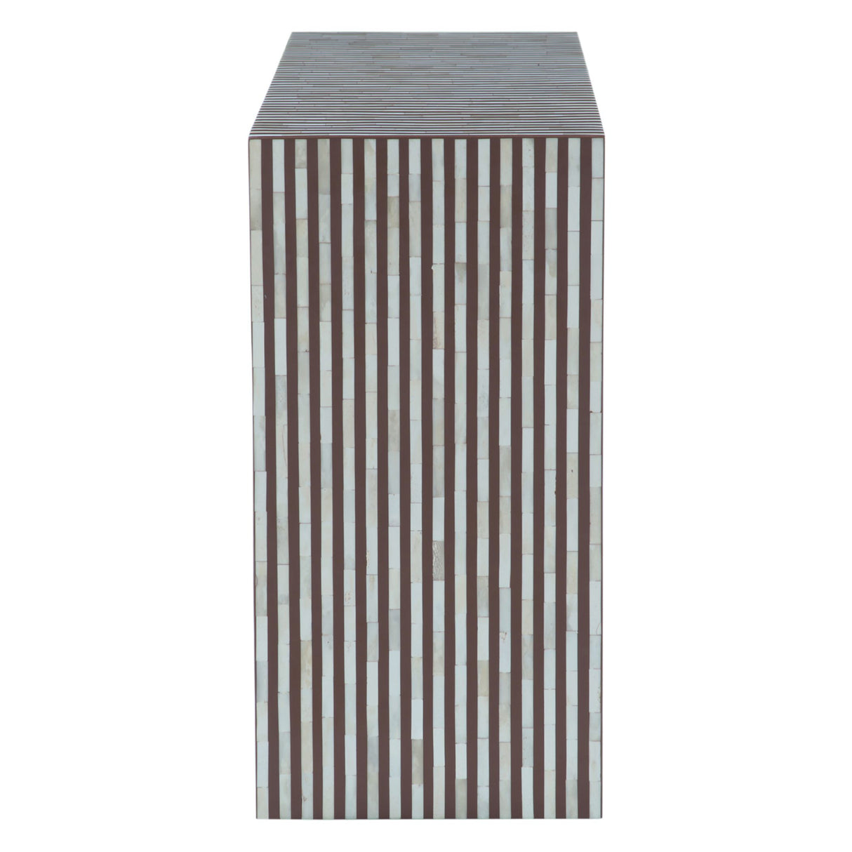 Taara 48" Arched Console Table in Brown and White Bone Inlay from Home Trends & Design - Luna Furniture