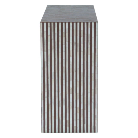 Taara 48" Arched Console Table in Brown and White Bone Inlay from Home Trends & Design - Luna Furniture