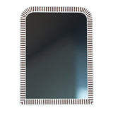 Taara 48" Mirror Frame in Brown and White Striped Pattern from Home Trends & Design - Luna Furniture