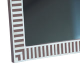 Taara 48" Mirror Frame in Brown and White Striped Pattern from Home Trends & Design - Luna Furniture