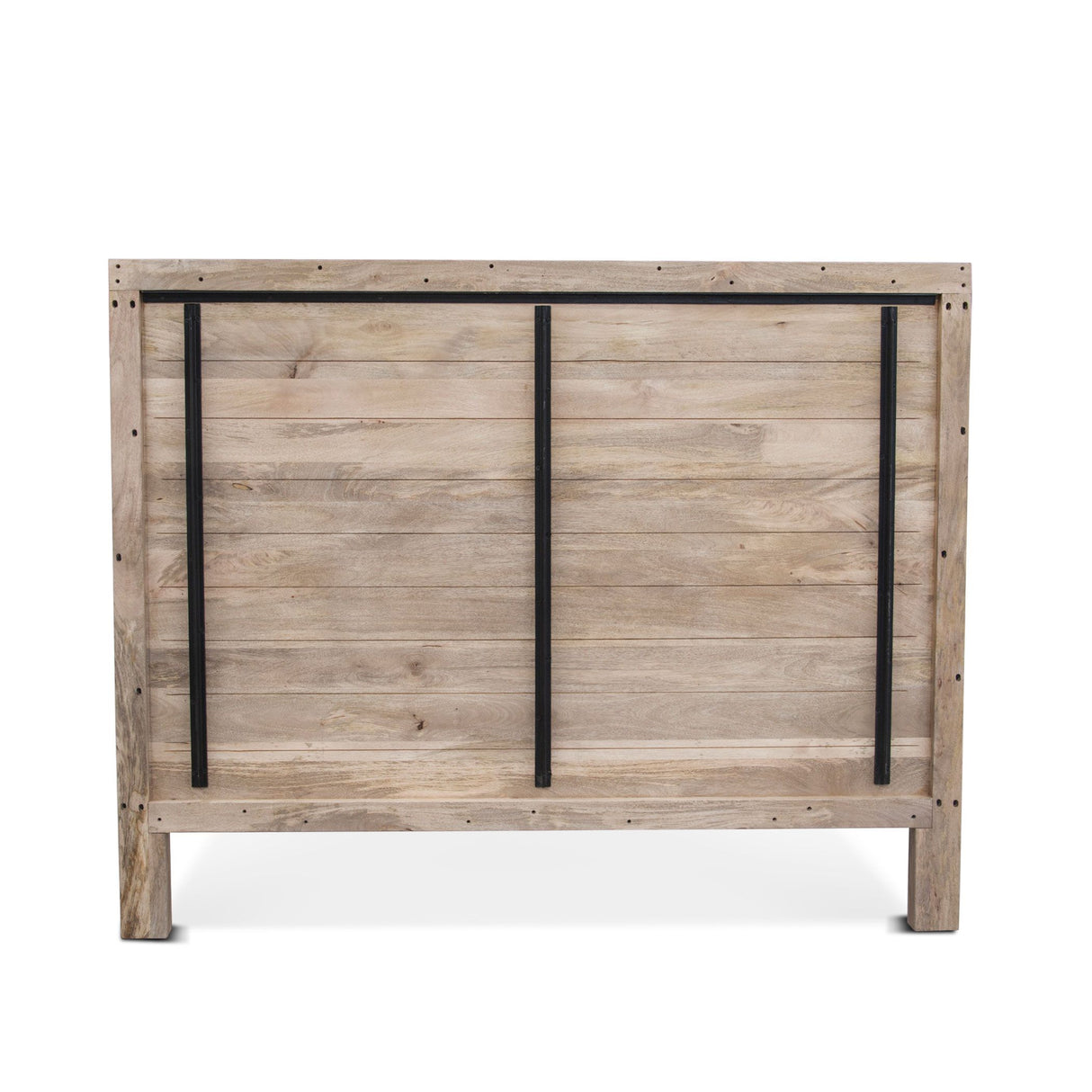 Tangiers King Bed in Carved Natural White from Home Trends & Design - Luna Furniture