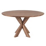 Tallinn 54" Round Dining Table in Weathered Acacia from Home Trends & Design - Luna Furniture