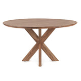 Tallinn 54" Round Dining Table in Weathered Acacia from Home Trends & Design - Luna Furniture
