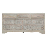 Taj 71" Dresser with Plinth Base in Carved Heirloom White from Home Trends & Design - Luna Furniture