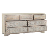 Taj 71" Dresser with Plinth Base in Carved Heirloom White from Home Trends & Design - Luna Furniture
