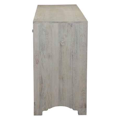 Taj 71" Dresser with Plinth Base in Carved Heirloom White from Home Trends & Design - Luna Furniture