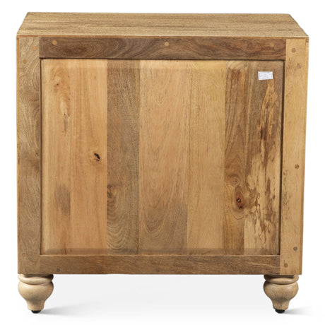 Taj 28" Three Drawer Nightstand in Whitewash from Home Trends & Design - Luna Furniture