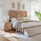 Taj 28" Three Drawer Nightstand in Whitewash from Home Trends & Design - Luna Furniture