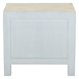 Taj 26" Nightstand with Plinth Base in Carved Heirloom White from Home Trends & Design - Luna Furniture