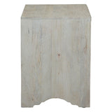 Taj 26" Nightstand with Plinth Base in Carved Heirloom White from Home Trends & Design - Luna Furniture