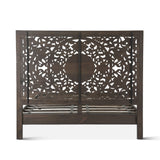 Taj King Bed in Hand Carved Vintage Brown from Home Trends & Design - Luna Furniture