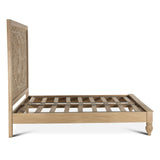 Taj King Bed in Hand Carved Whitewash from Home Trends & Design - Luna Furniture