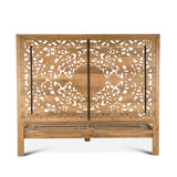 Taj Queen Bed in Hand Carved Whitewash from Home Trends & Design - Luna Furniture