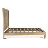 Taj Queen Bed in Hand Carved Whitewash from Home Trends & Design - Luna Furniture