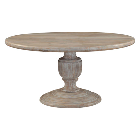 Taj 60" Round Dining Table in Heirloom White from Home Trends & Design - Luna Furniture