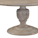 Taj 60" Round Dining Table in Heirloom White from Home Trends & Design - Luna Furniture