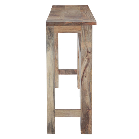 Tribal 59" Natural Carved Wood Console Table from Home Trends & Design - Luna Furniture