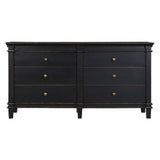 Turin 70" Dresser in Distressed Black from Home Trends & Design - Luna Furniture