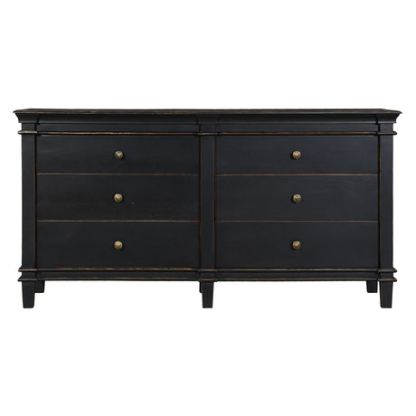Turin 70" Dresser in Distressed Black from Home Trends & Design - Luna Furniture