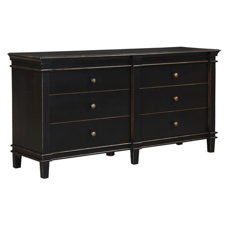 Turin 70" Dresser in Distressed Black from Home Trends & Design - Luna Furniture